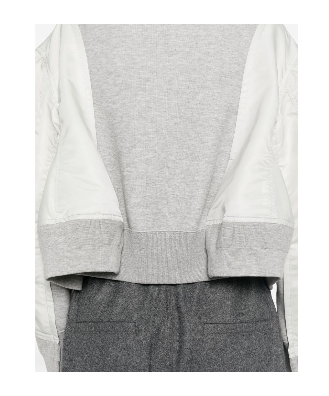 Sacai Cotton-blend Sweater In White