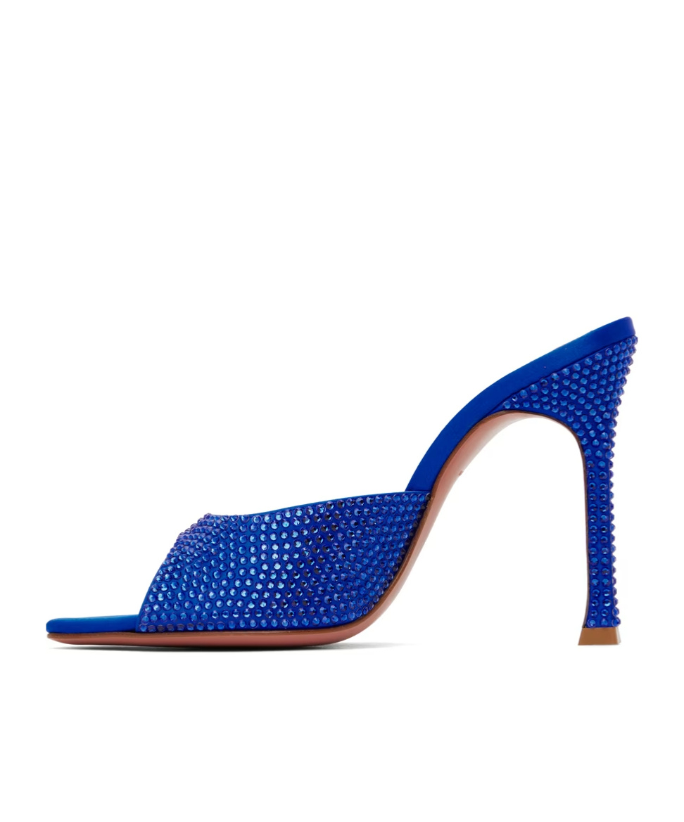 AMINA MUADDI ALEXA CRYSTAL SLIPPER CRYSTAL HIGH-HEELED SANDALS