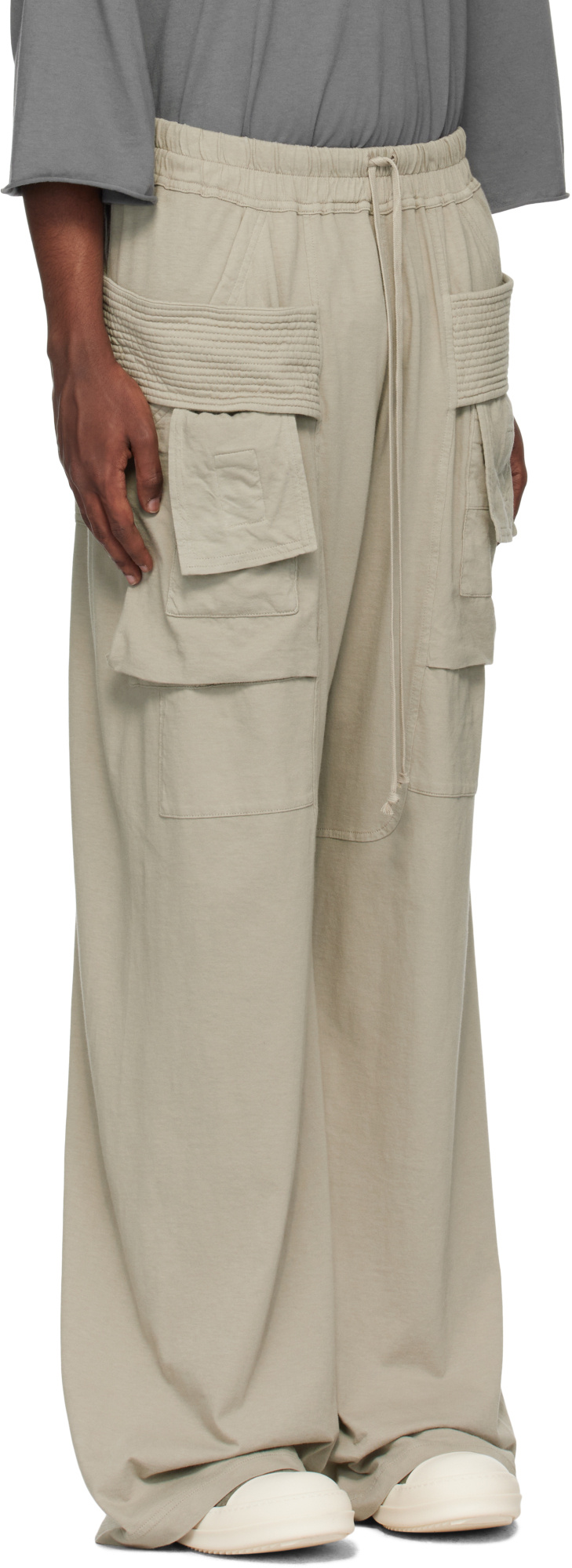 Shop Rick Owens Drkshdw Drawstring Overalls In Nude