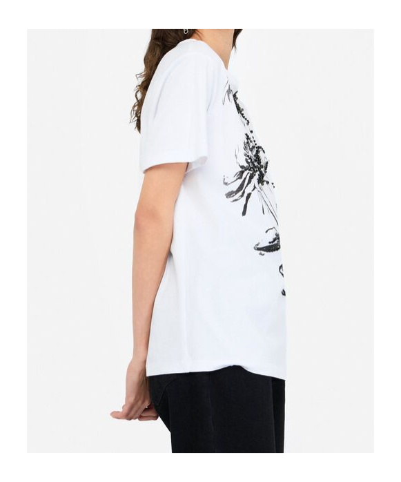 Liu •jo Cotton T-shirt With Print In White