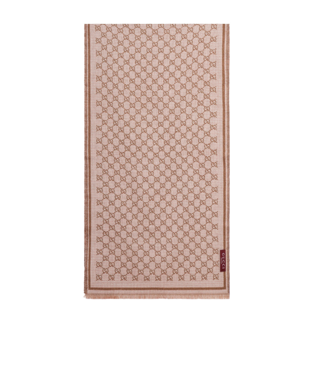 Gucci Double Side 'gg' Wool Scarf In Brown