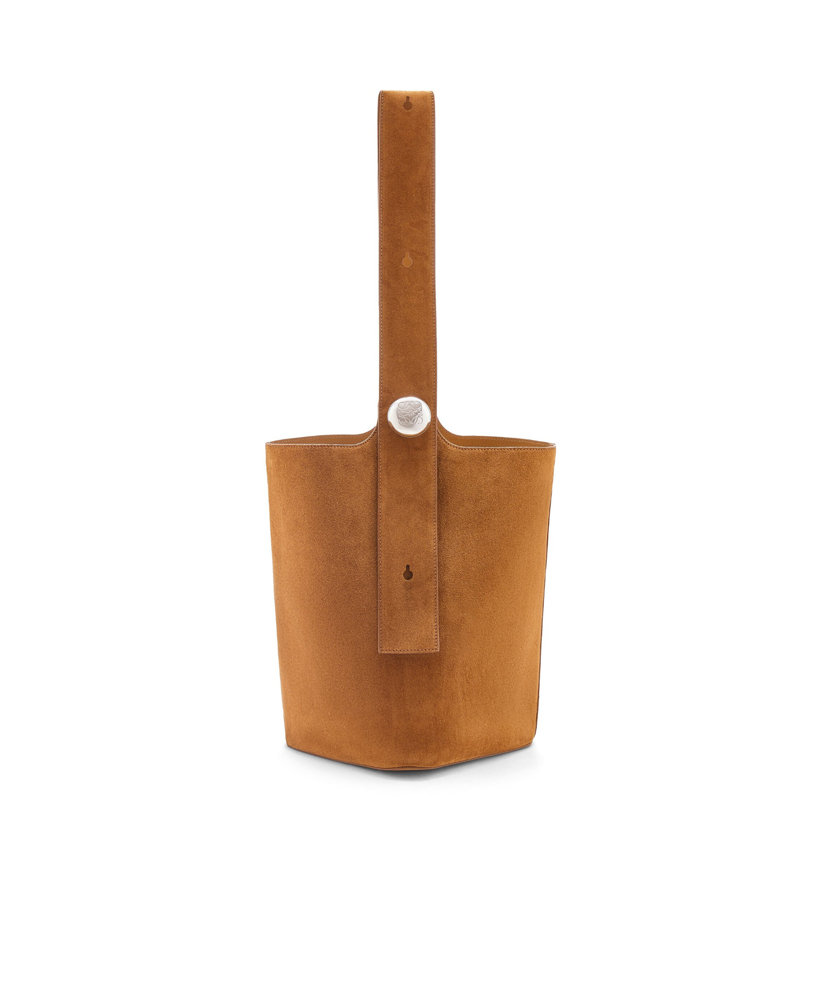 Loewe Pebble Medium Bucket Shoulder Bag In Brown