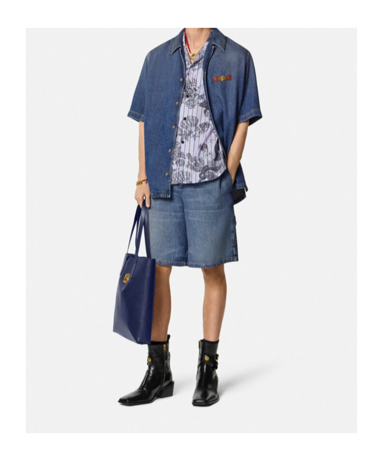 Versace Medusa Biggie Denim Shorts