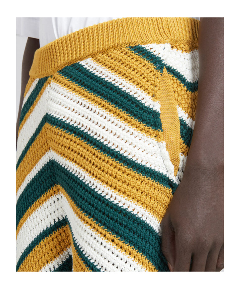 Marni Crochet-knit Shorts In Green