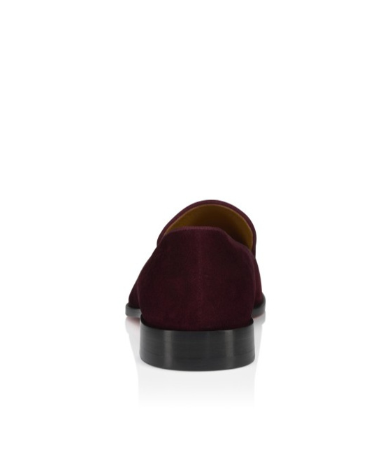 Christian Louboutin Danny Flex Loafers - Veau Velours - Amara - Men In Burgundy