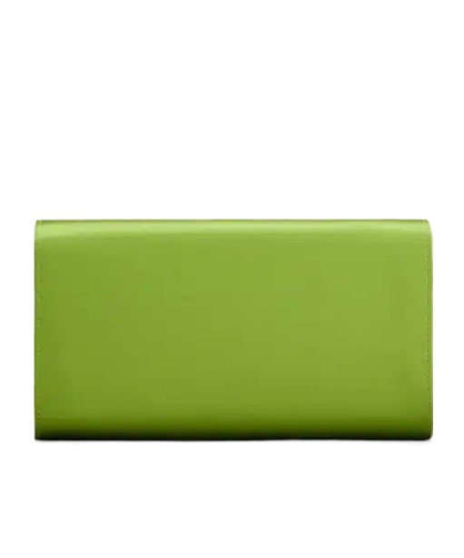 Roger Vivier Efflorescence Clutch In Satin In Green