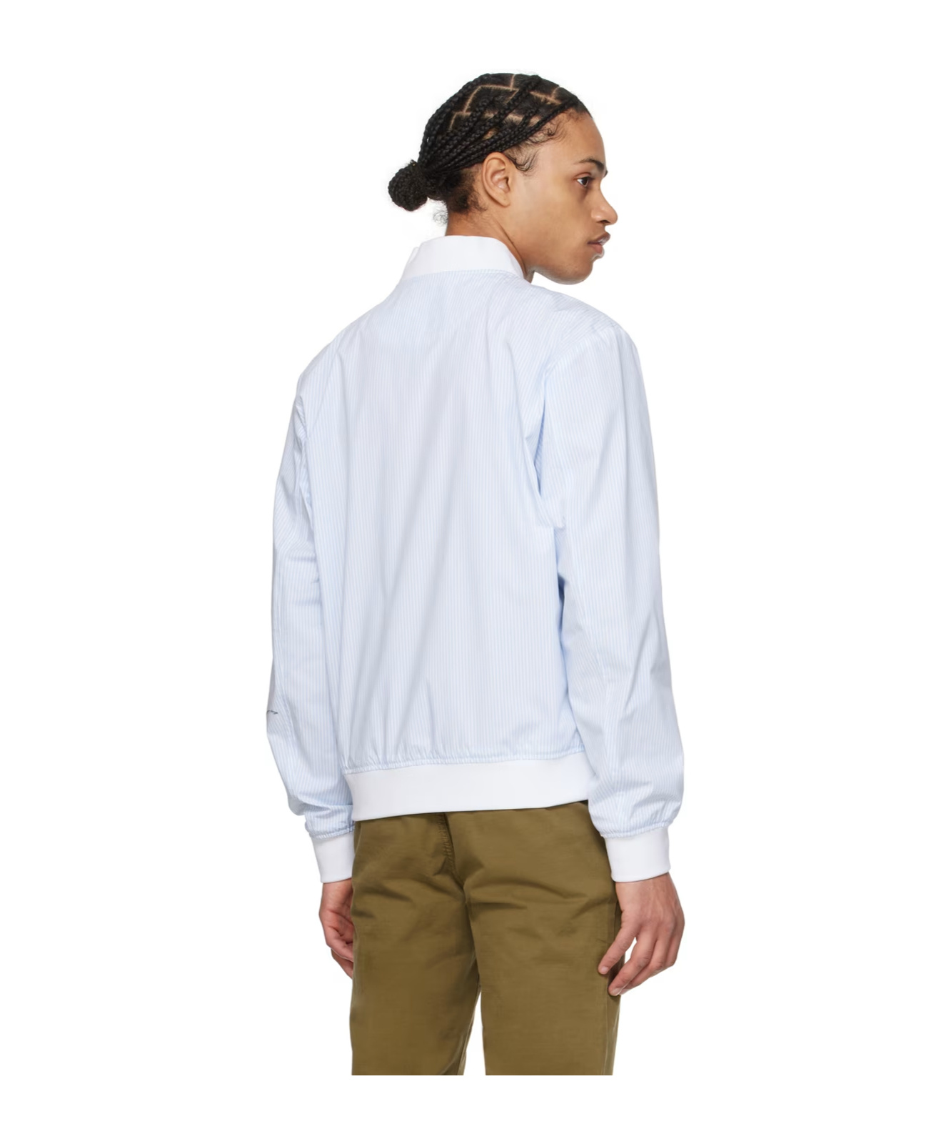 Hugo Boss Right-collar Zipper Casual Jacket In White