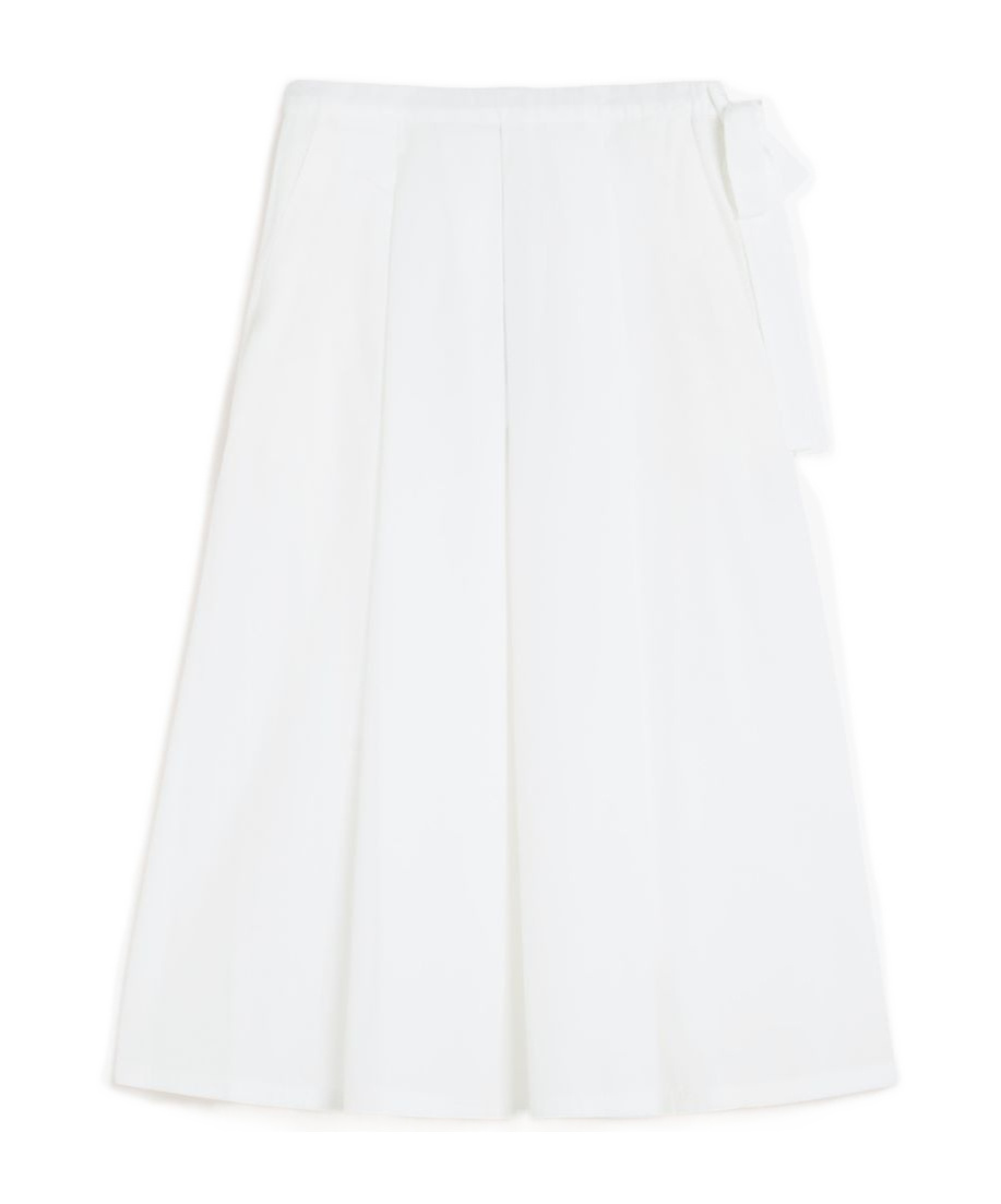 Weekend Max Mara High Waist Pleated Skirt In White