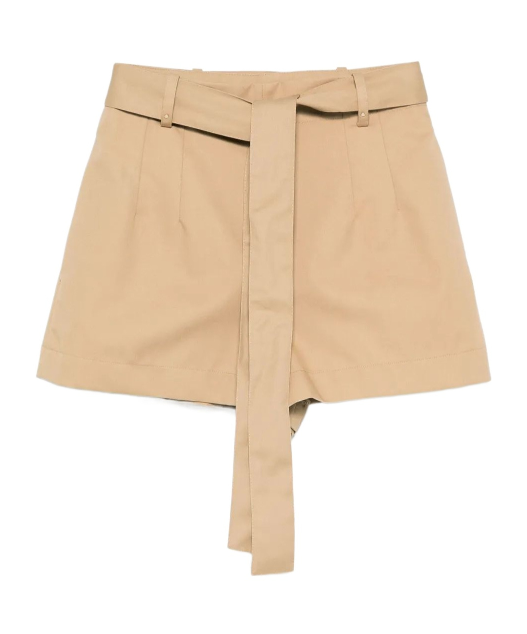Moncler Cotton Blend Shorts Trousers Beige