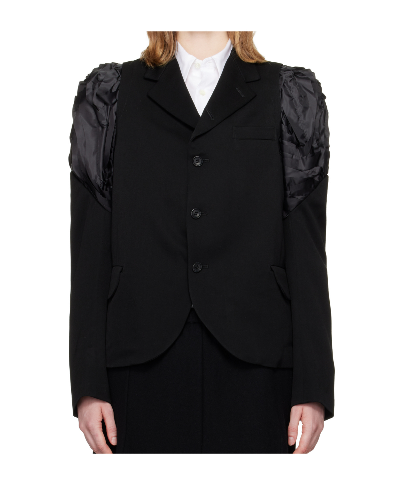 Comme Des Garçons Long-sleeved Suit Jacket In Black