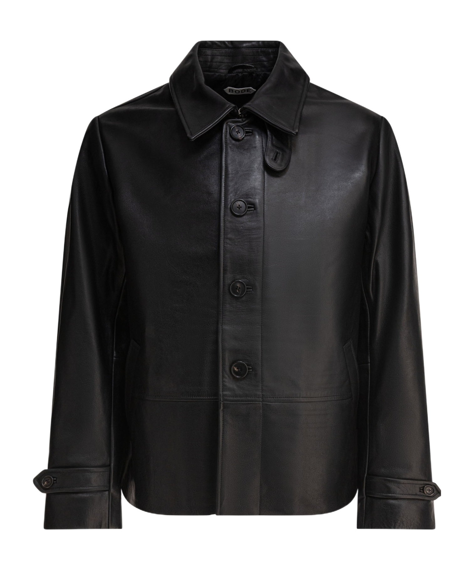 Bode Button-up Jacket In Black