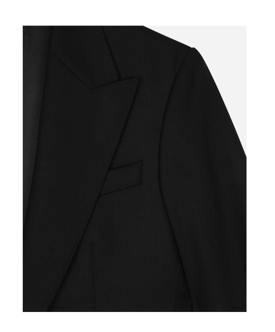 Dolce & Gabbana Single-breasted Virgin Wool Blazer In Black