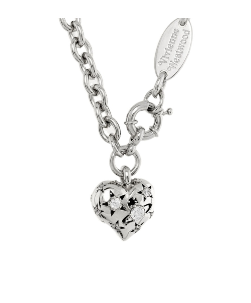 Vivienne Westwood Lee Necklace Silver Cubic Zirconia Women In Silver