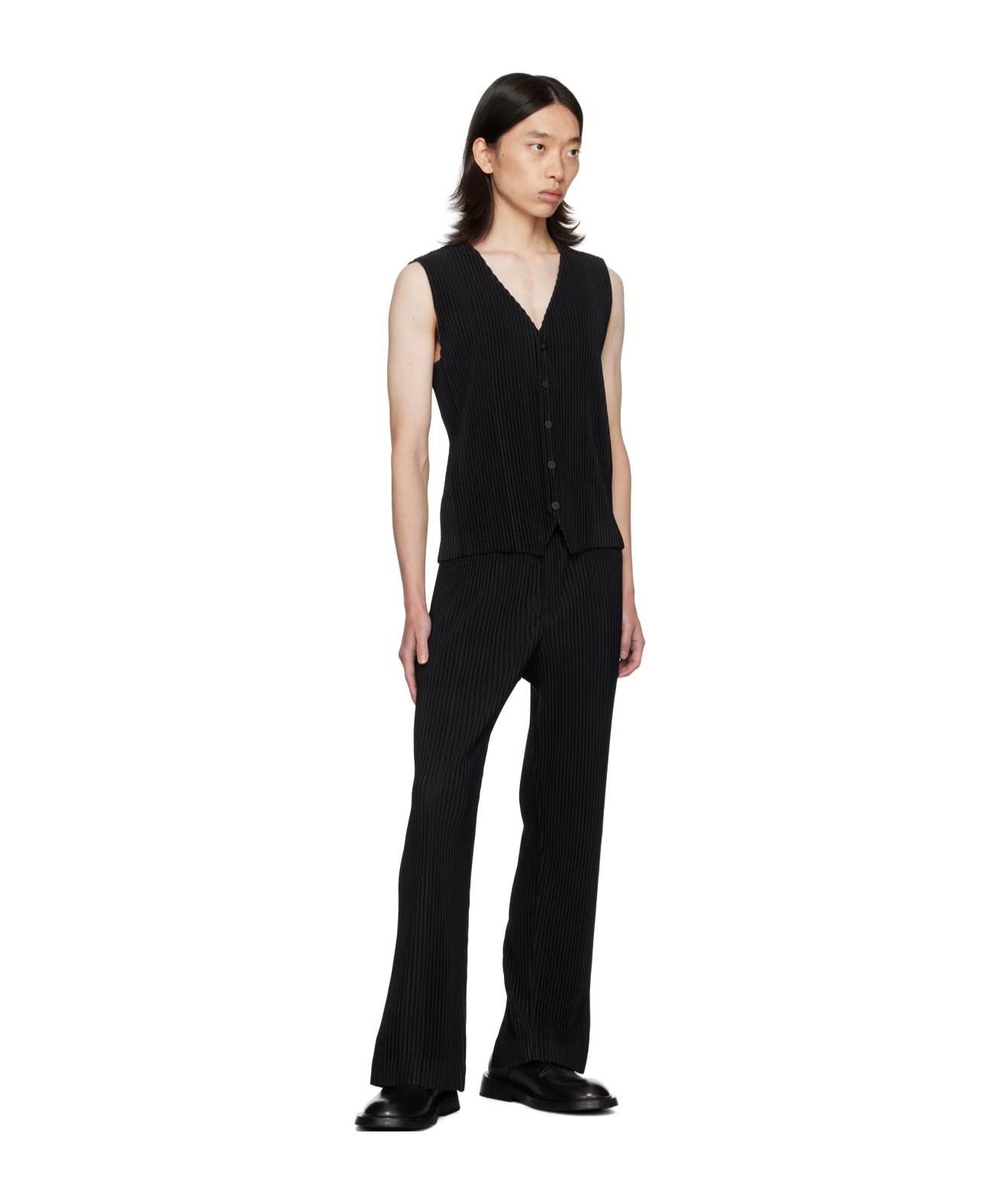 ISSEY MIYAKE PLISSÉ-EFFECT TROUSERS