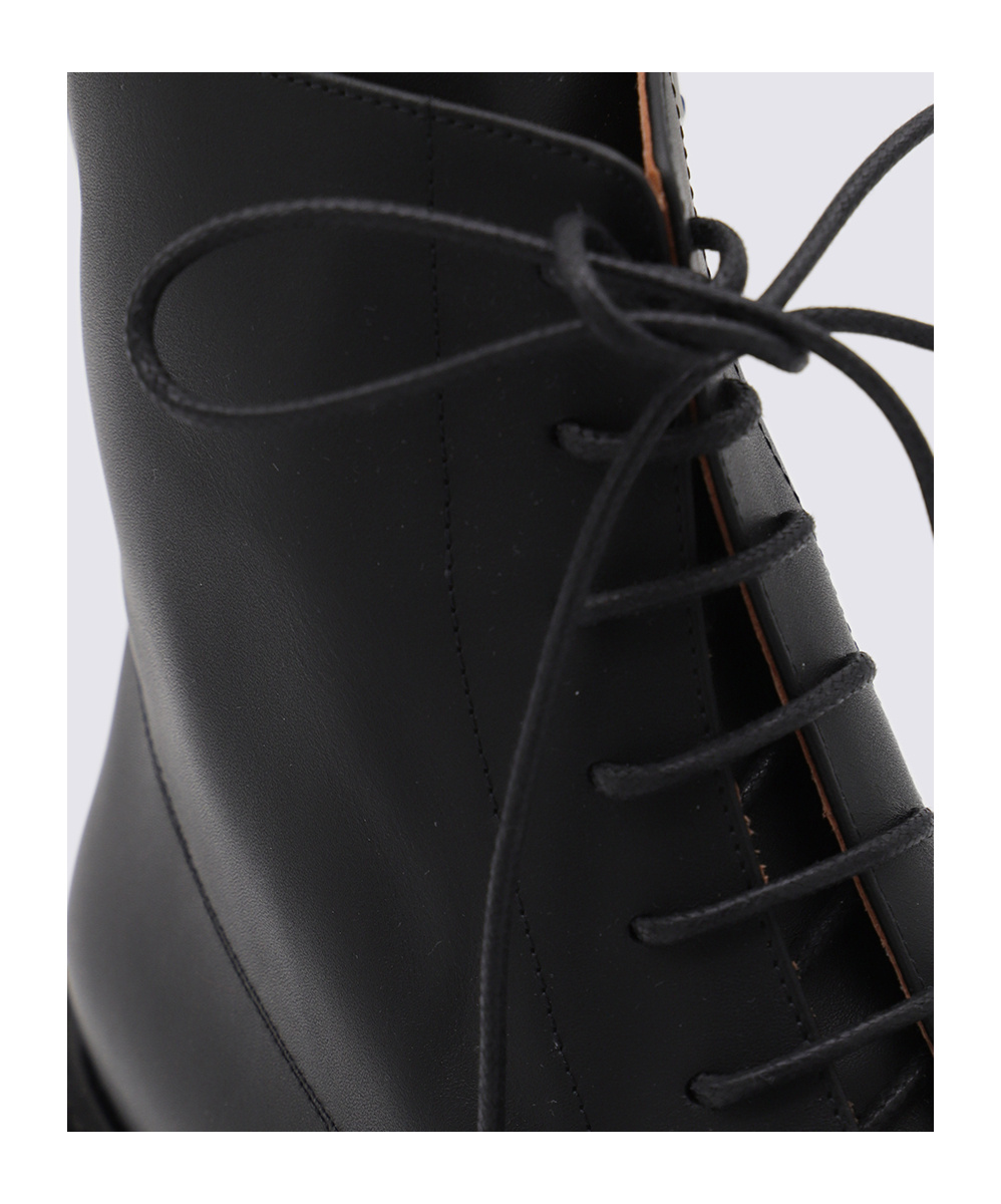 Malone Souliers Round Toe Lace-up Ankle Boots In Black