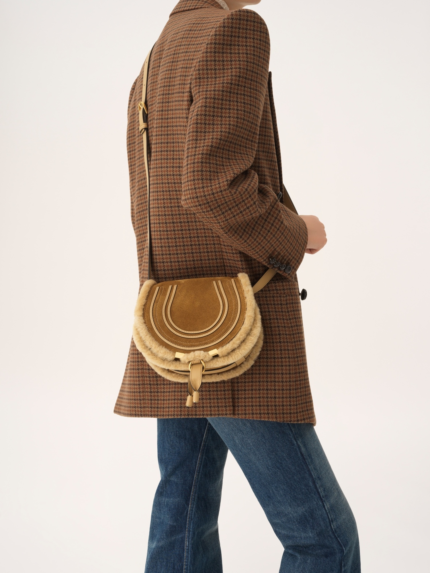 Chloé Marcie Saddle Bag In Brown
