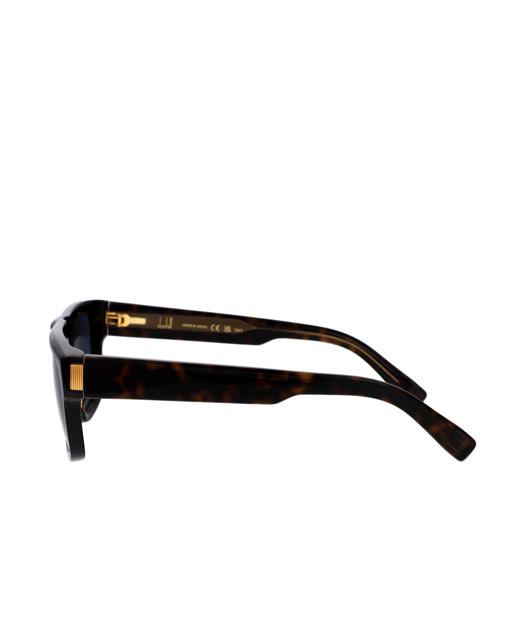 DUNHILL TORTOISESHELL-EFFECT RECTANGLE-FRAME SUNGLASSES