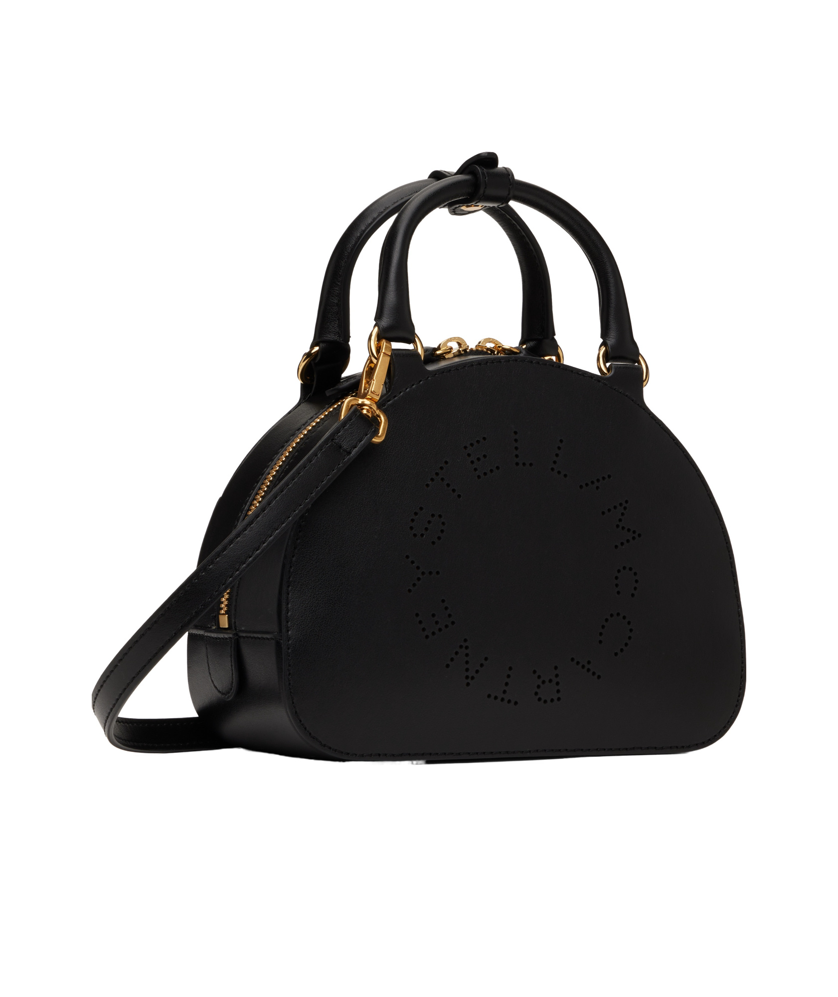 Stella Mccartney Zippered Shoulder Bag In Black