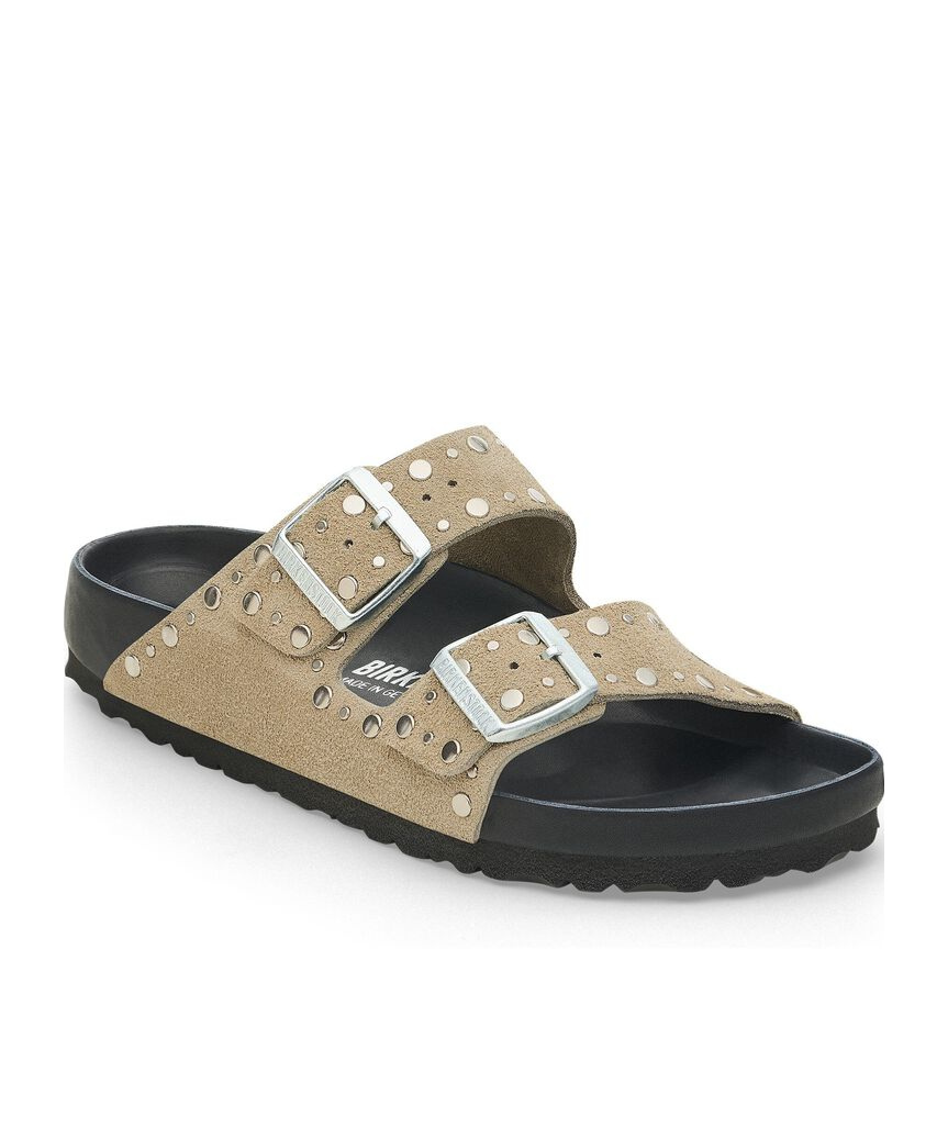 Birkenstock Suede Arizona Rivet-detail Sandals In Multicolor