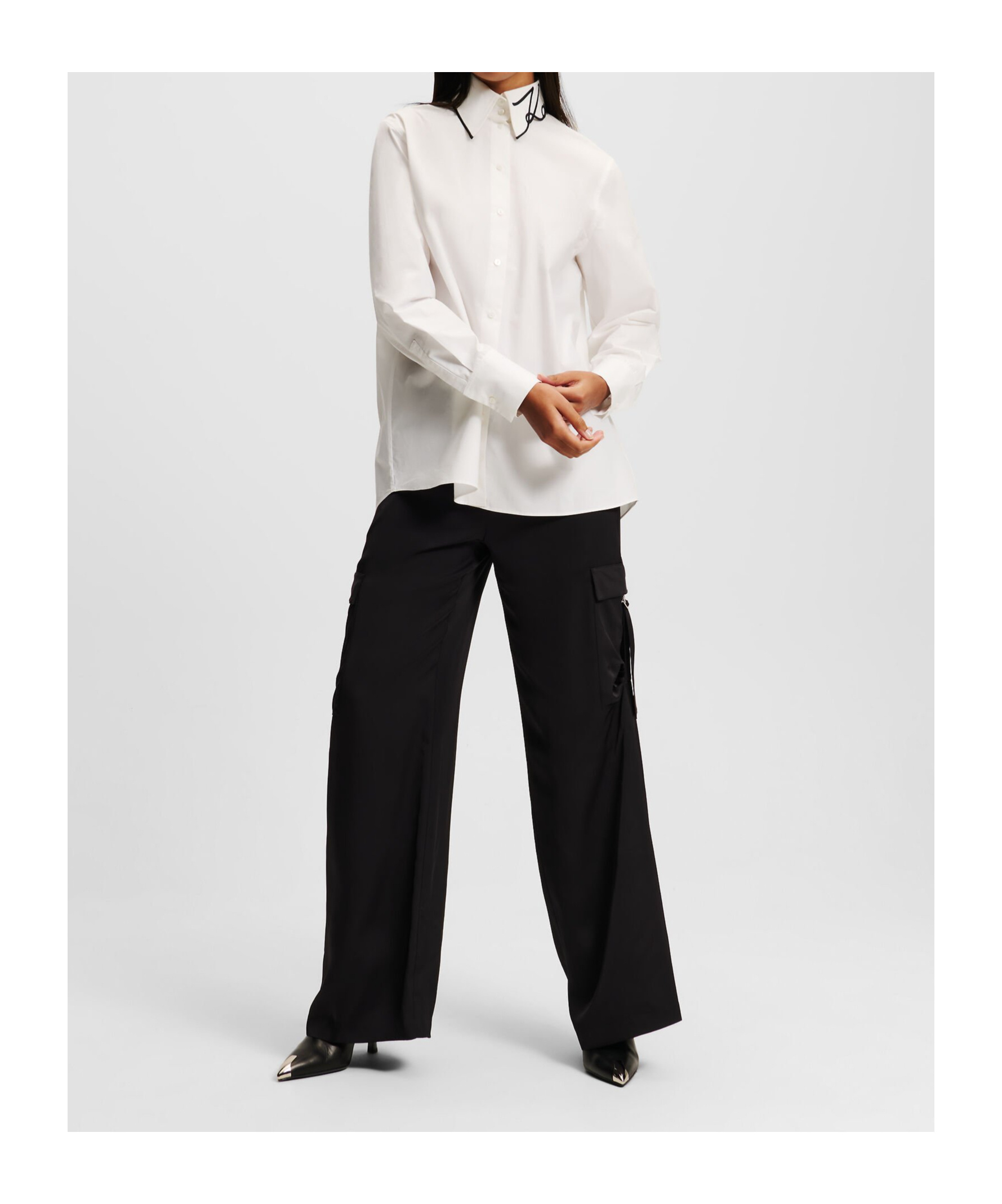 Shop Karl Lagerfeld Karl Signature Shirt In White