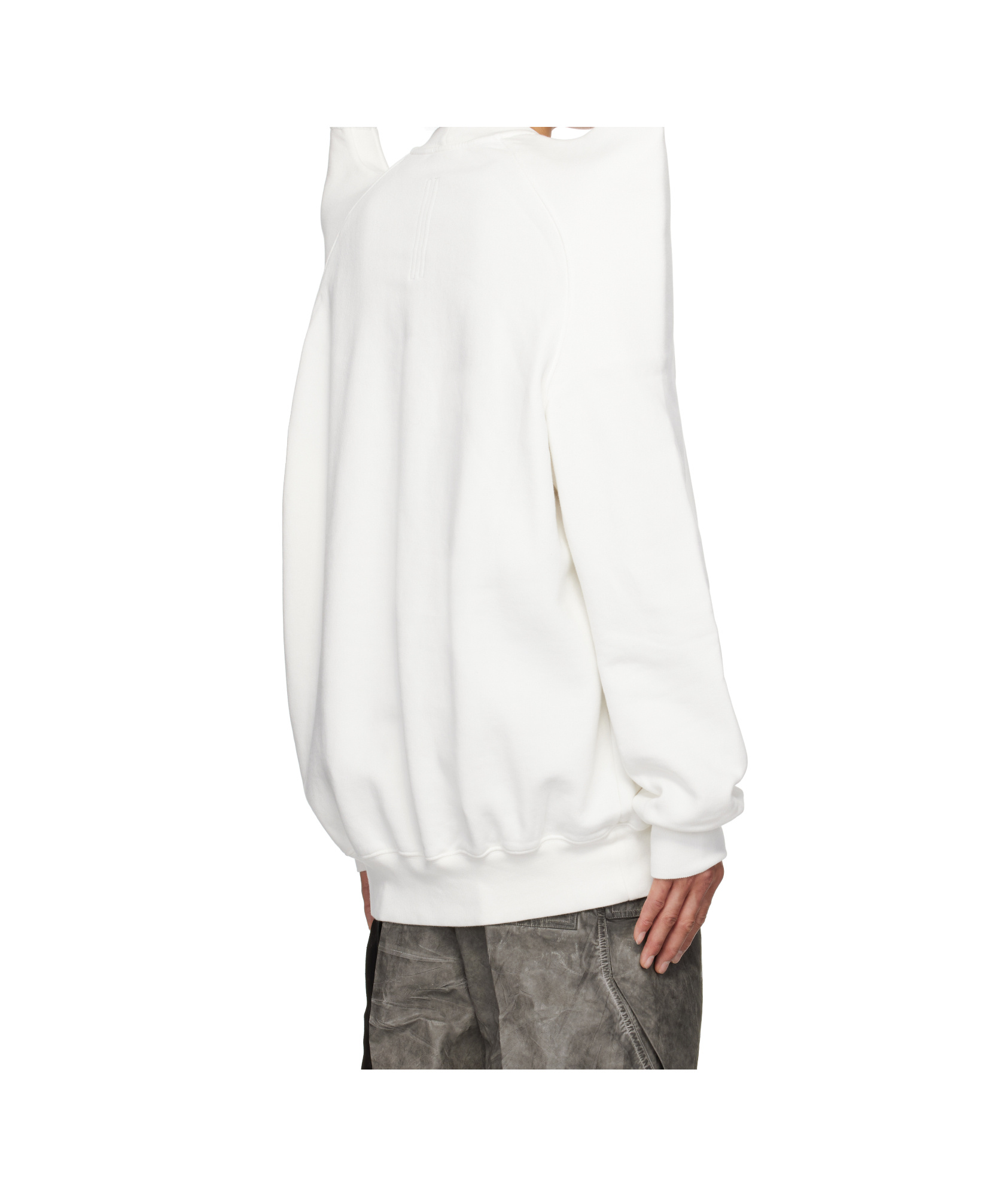 Rick Owens Drkshdw Off-white Hollywood Tecsweat Sweatshirt In Milk Color