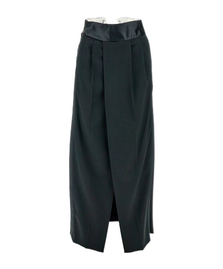 Shop Mm6 Maison Margiela Pleat-detailing Maxi Skirt In Black