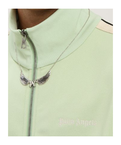 Palm Angels Classic Logo Tech Zip Track Jacket In White