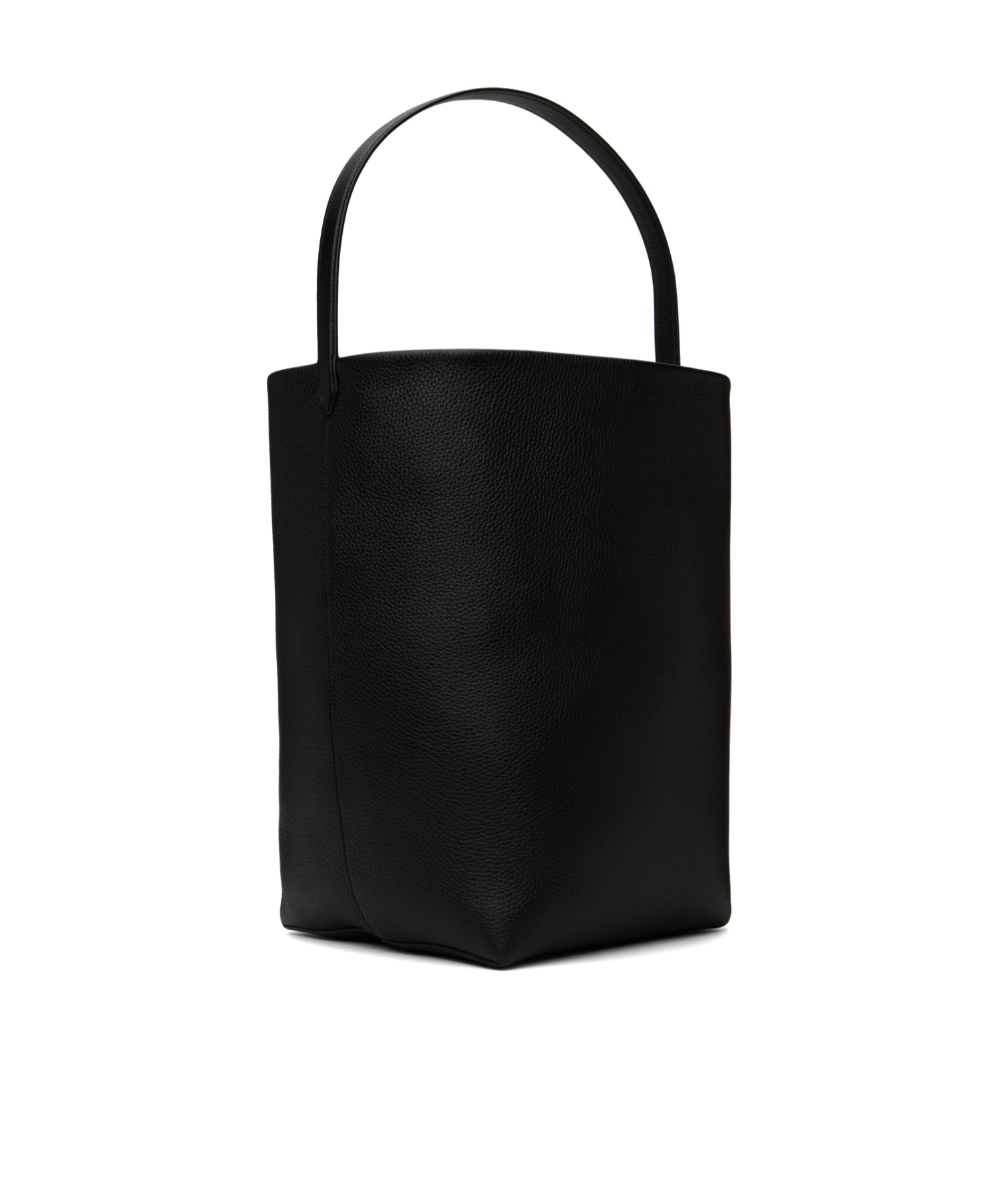 The Row Large Logo Tote In Black