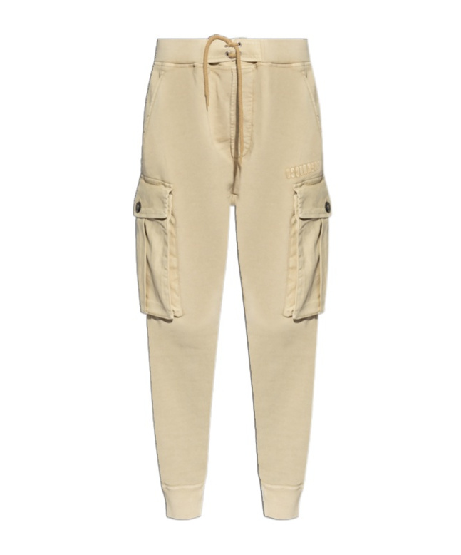 Dsquared2 Cotton Cargo Pants In Nude