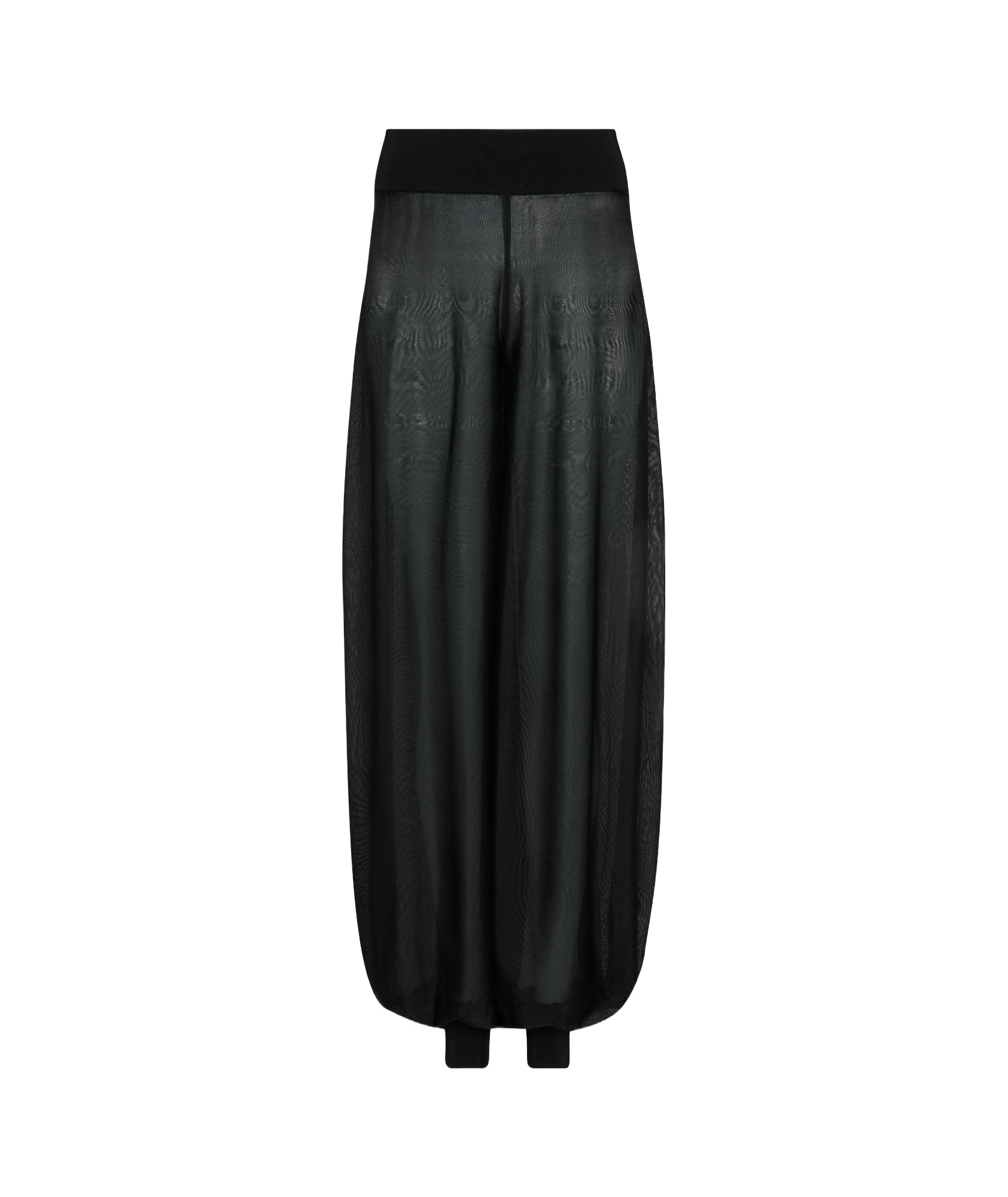 Shop Alaïa Ribbed Waistband Knitted Balloon Trousers In Black