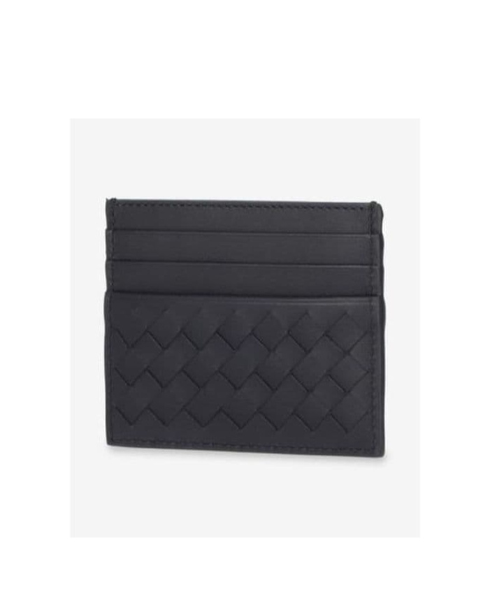 Shop Bottega Veneta Braided Cardholder In Black