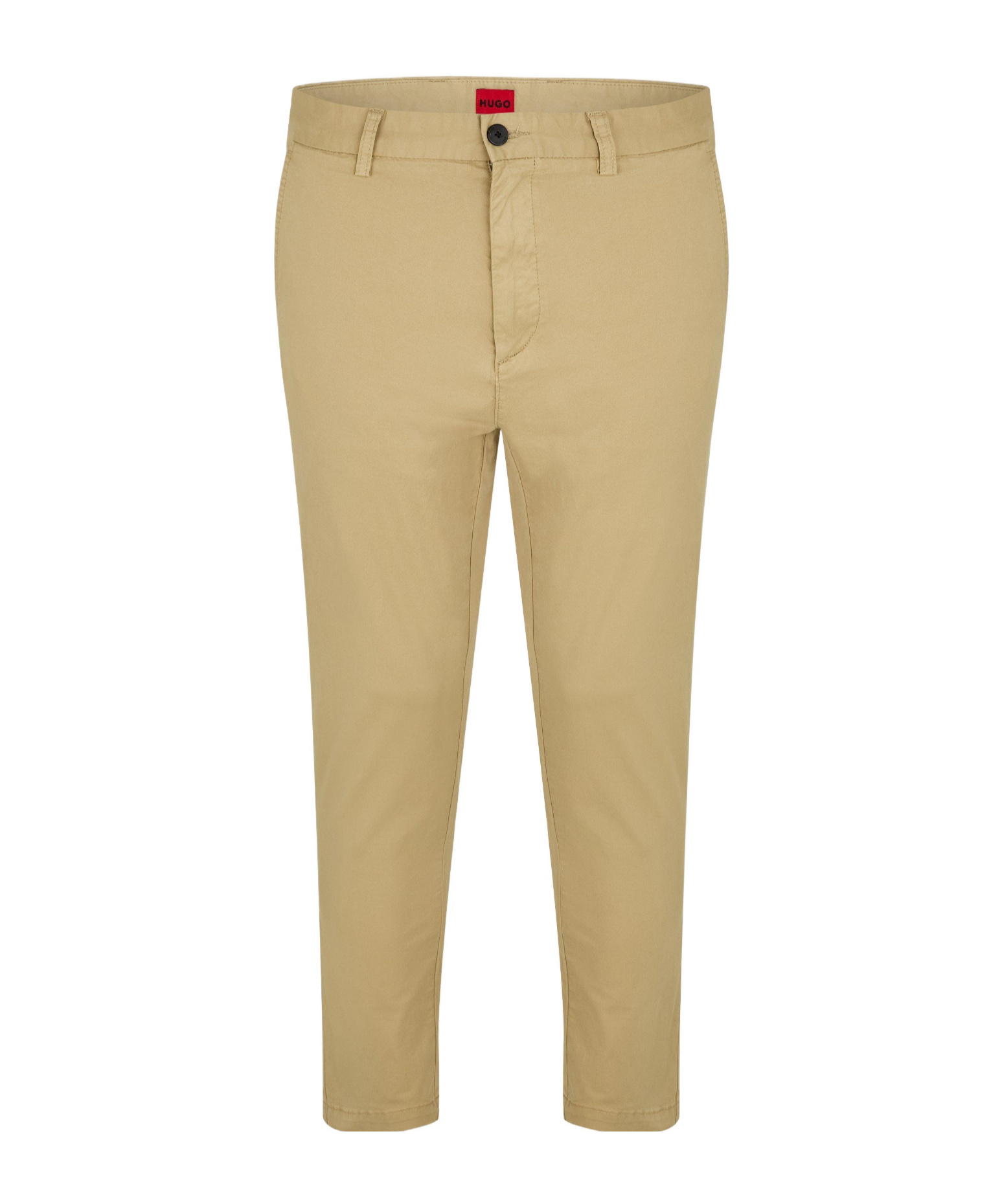 Hugo Boss Twill Chino Trousers In Nude