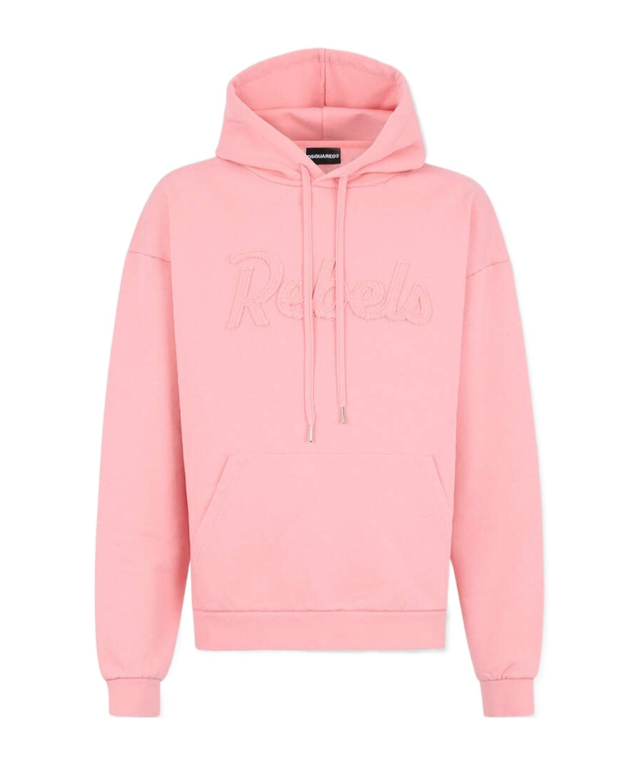 Dsquared2 Rebels Relax Hooded Hoodie In Pink