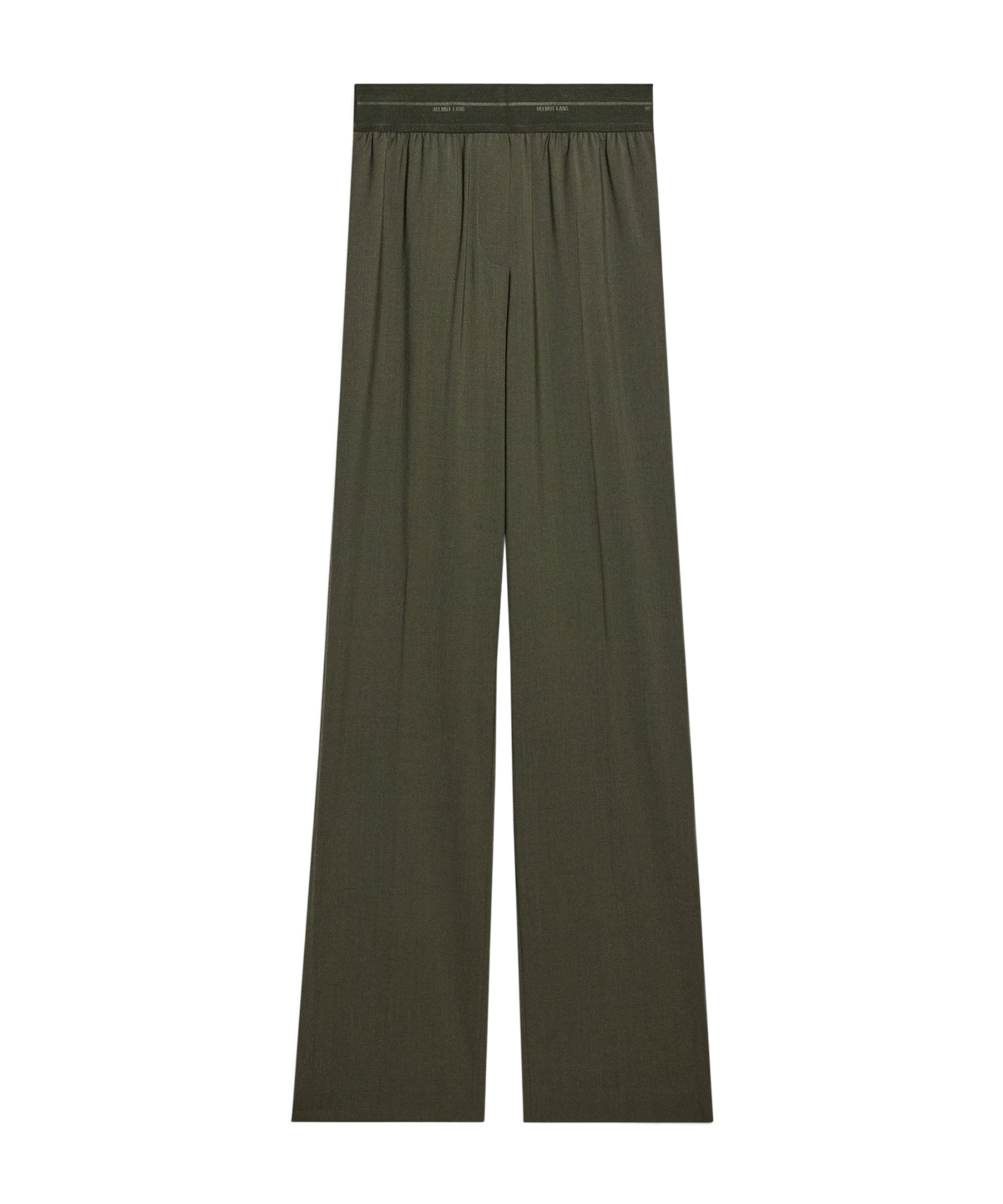 Helmut Lang Elastic Waist Casual Pants In Green