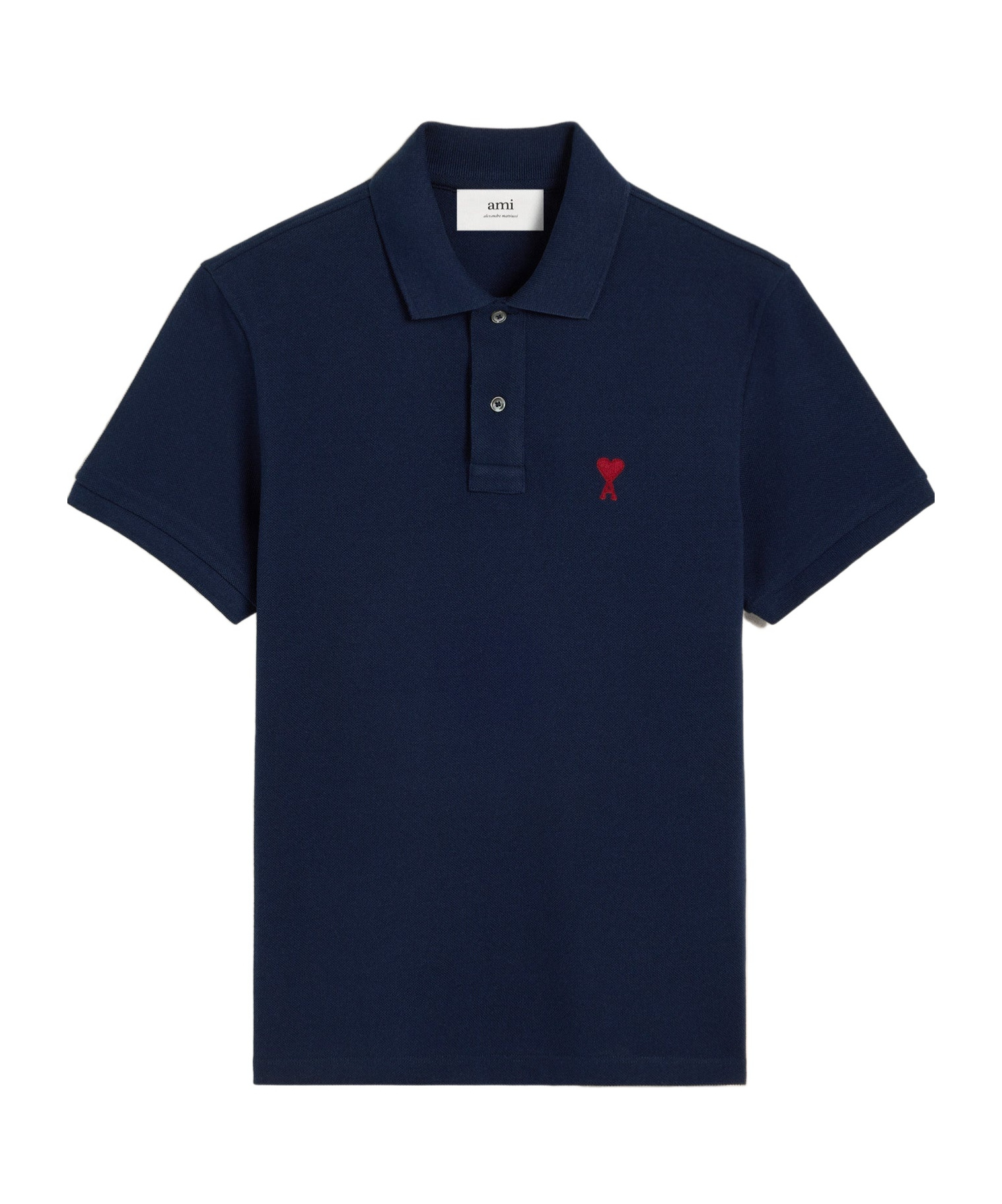 【送料&関税込】Ami Alexandre Mattiussi Blue Polo Shirt With Ami Alexandre Mattiussi Ami Paris Ami Paris De Coeur Cotton