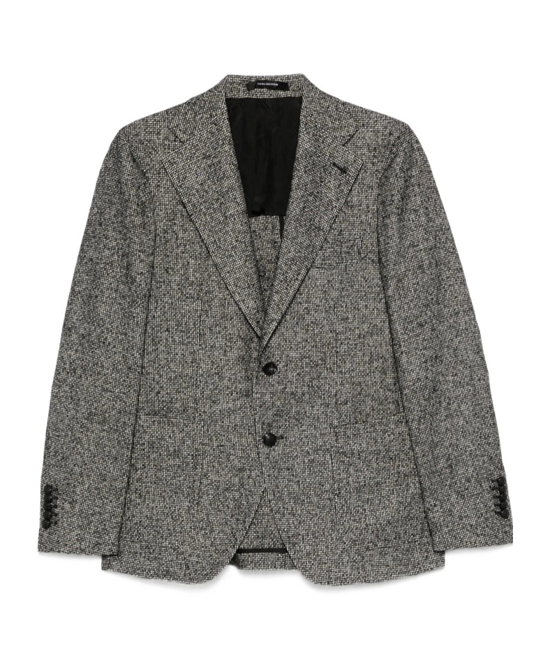 Tagliatore Long-sleeved Suit Jacket In Gray