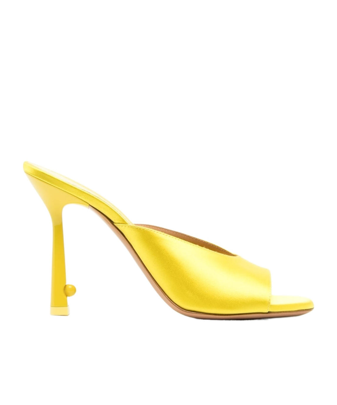 Off-white Pop Lollipop 100mm Satin Mules In Yellow