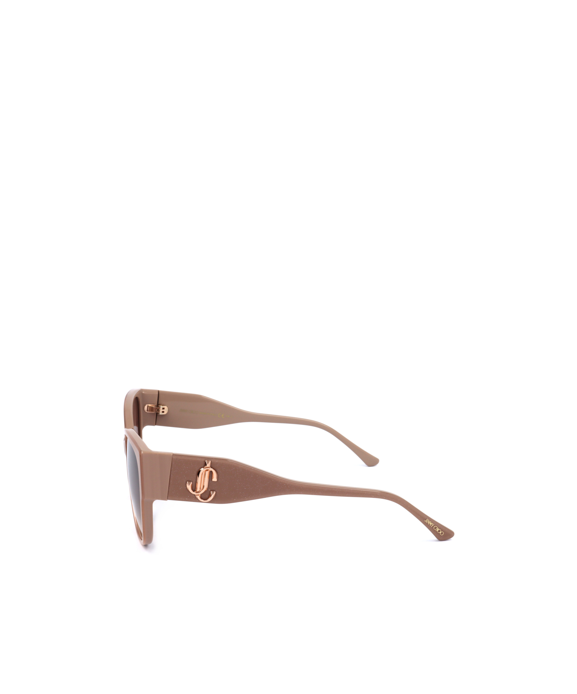 Jimmy Choo Logo Logo Sunglasses In Brown