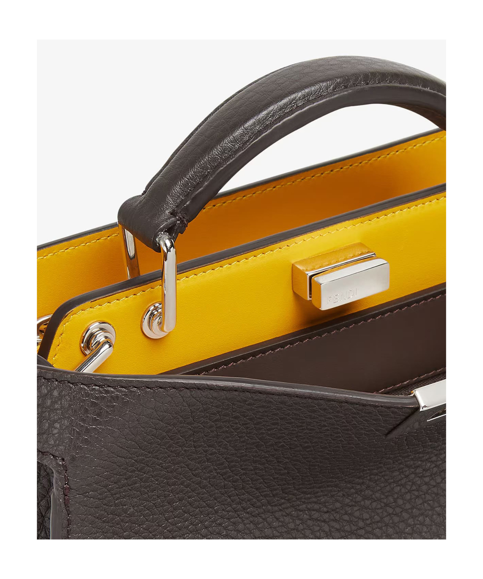 Fendi Peekaboo Iseeu Mini Messenger Bag In Black