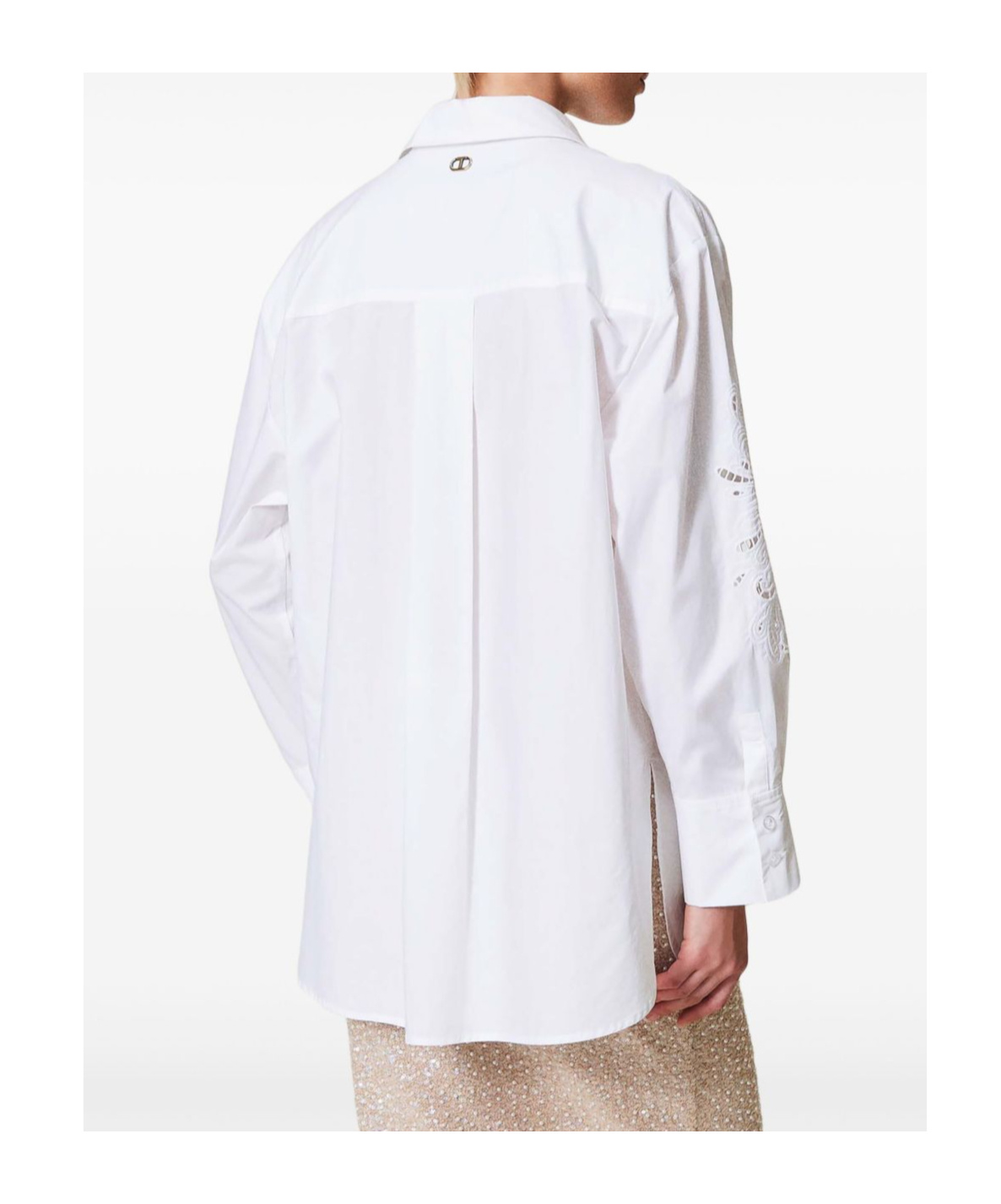 TWINSET EMBROIDERED POPLIN SHIRT