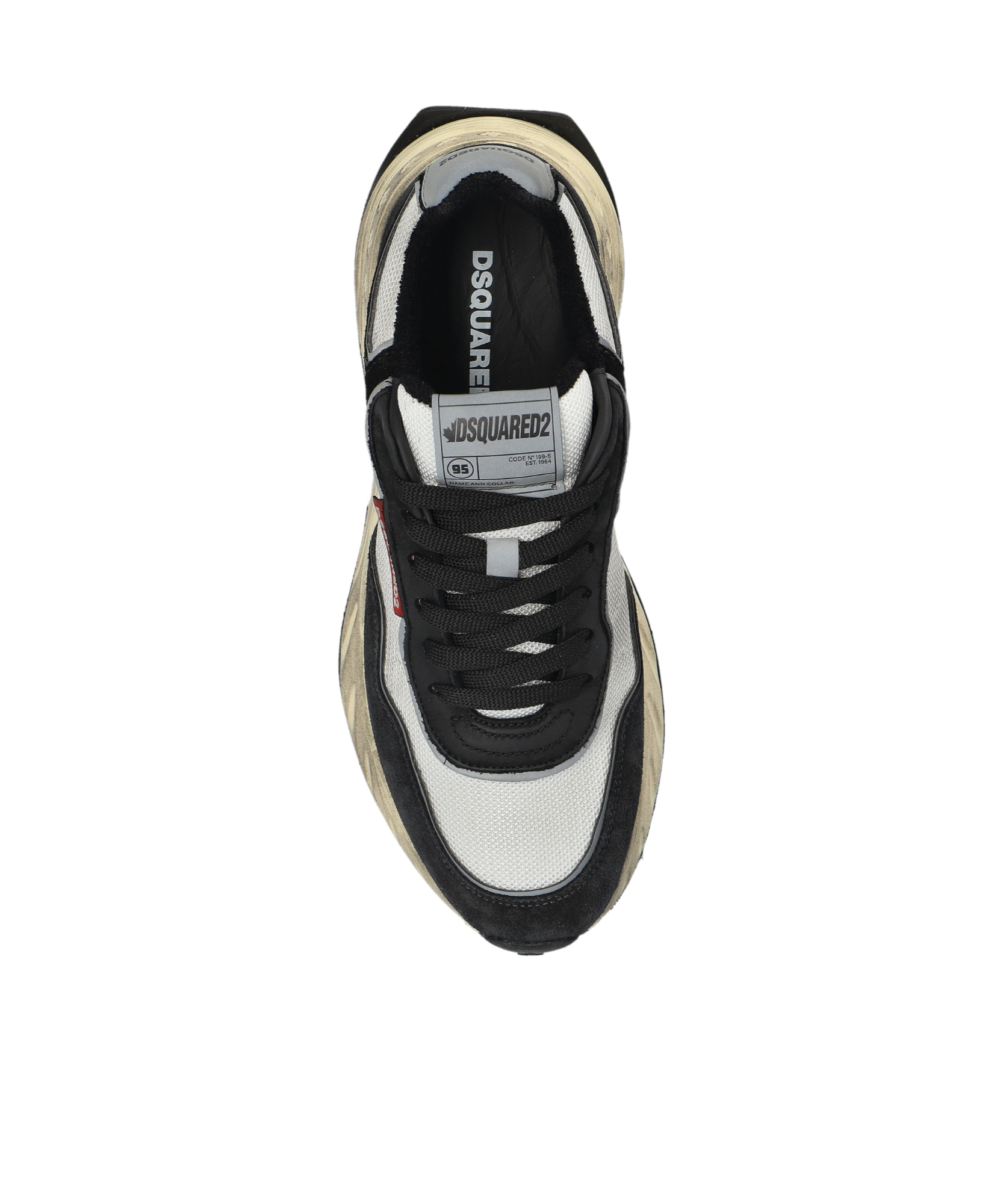 Dsquared2 Round-head Sneakers In Black