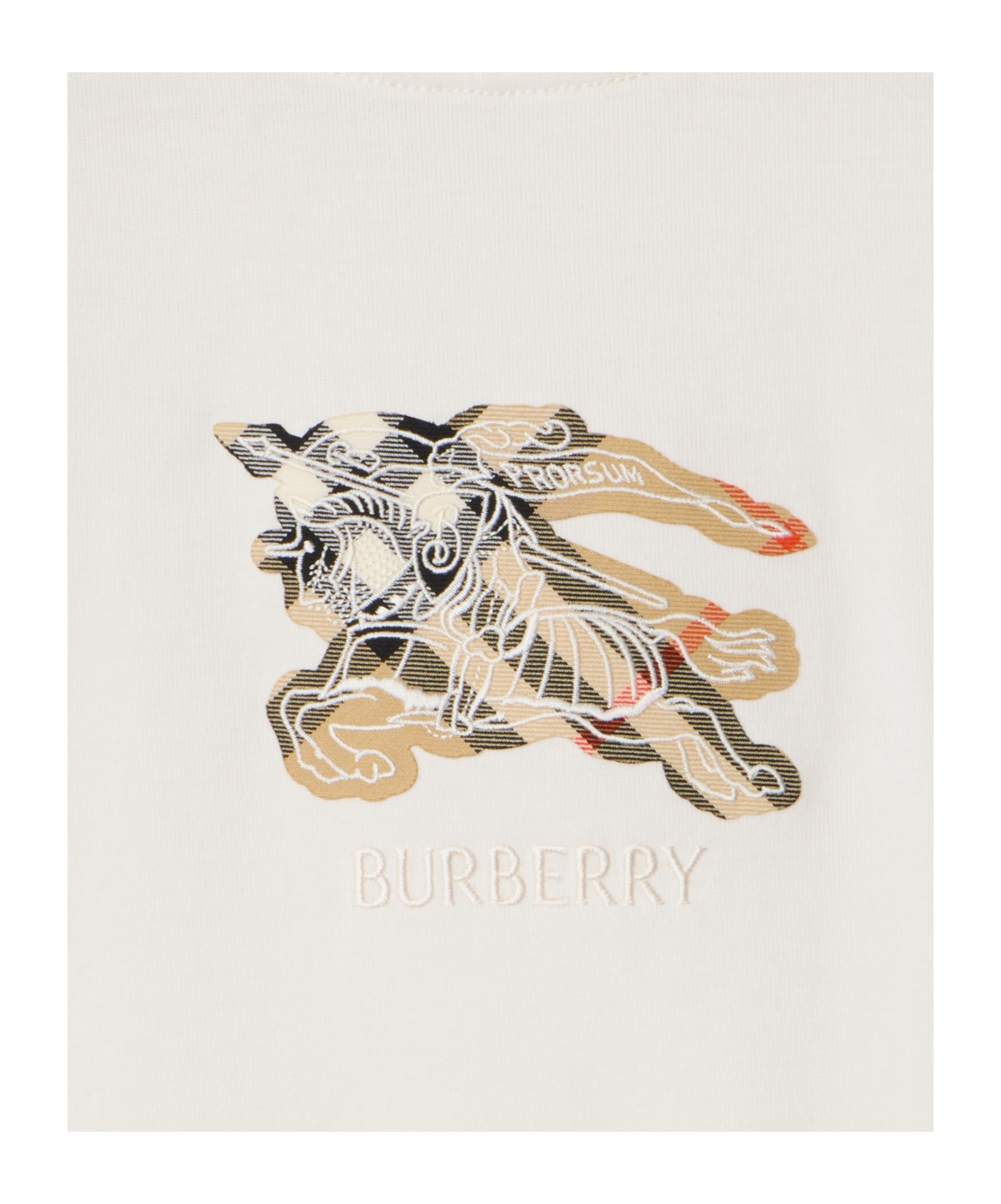 Burberry Graphic Print Short Sleeve Crew Neck T-shirt In White