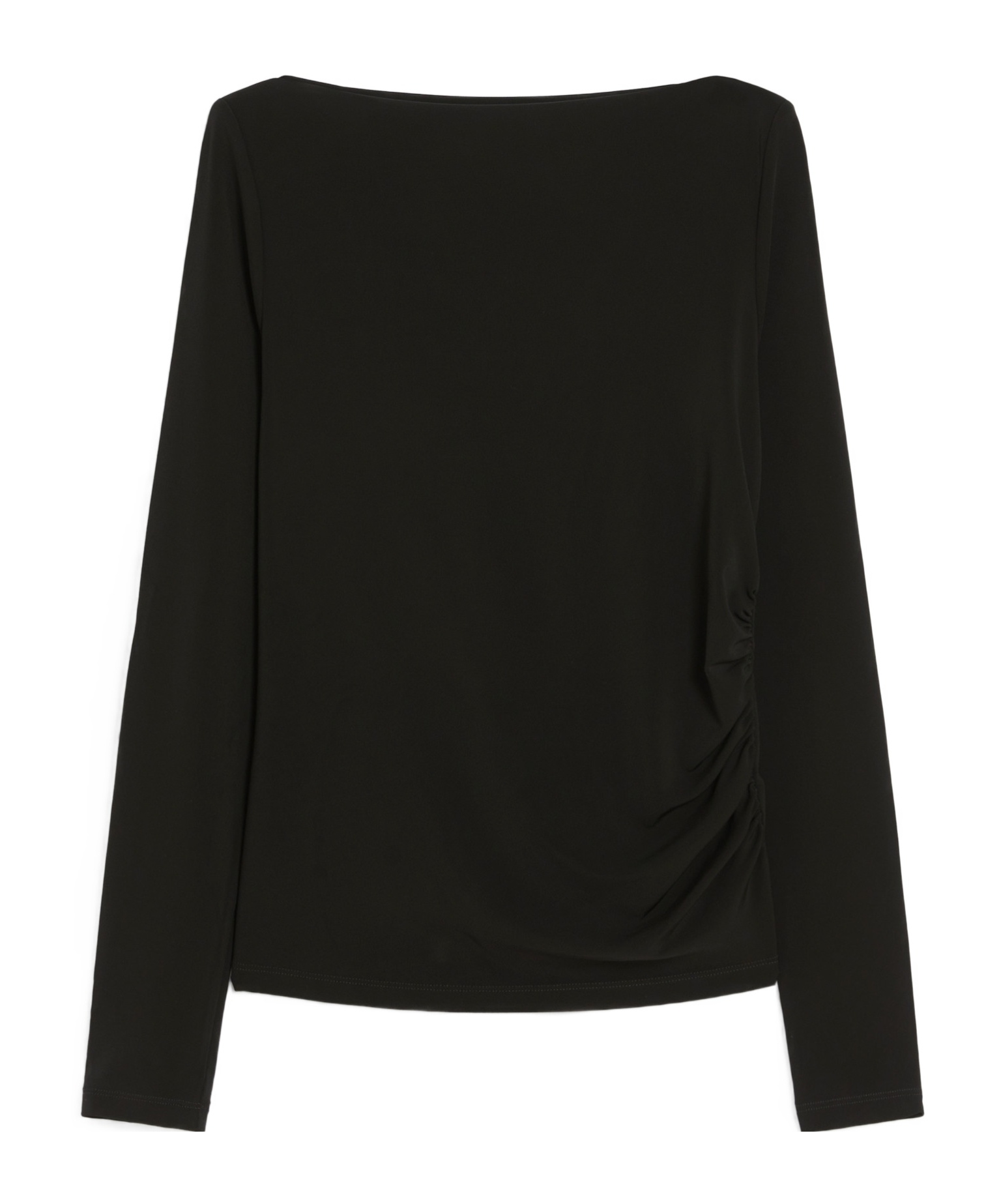 Max Mara Draped Jersey T-shirt In Black
