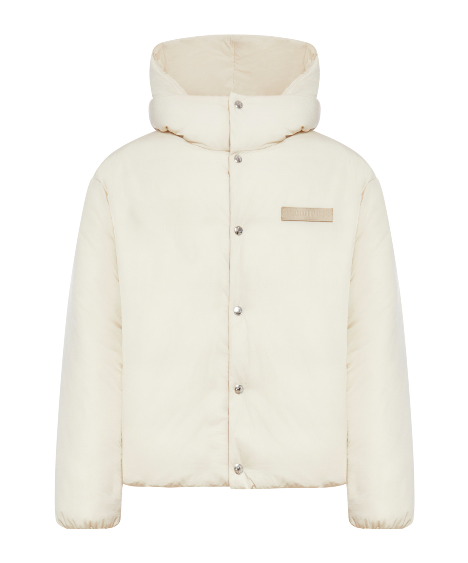 Jacquemus Logo Patch Padded Coat In White