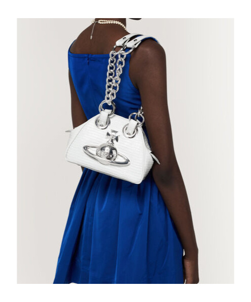 Vivienne Westwood Archive Orb Chain Handbag In White