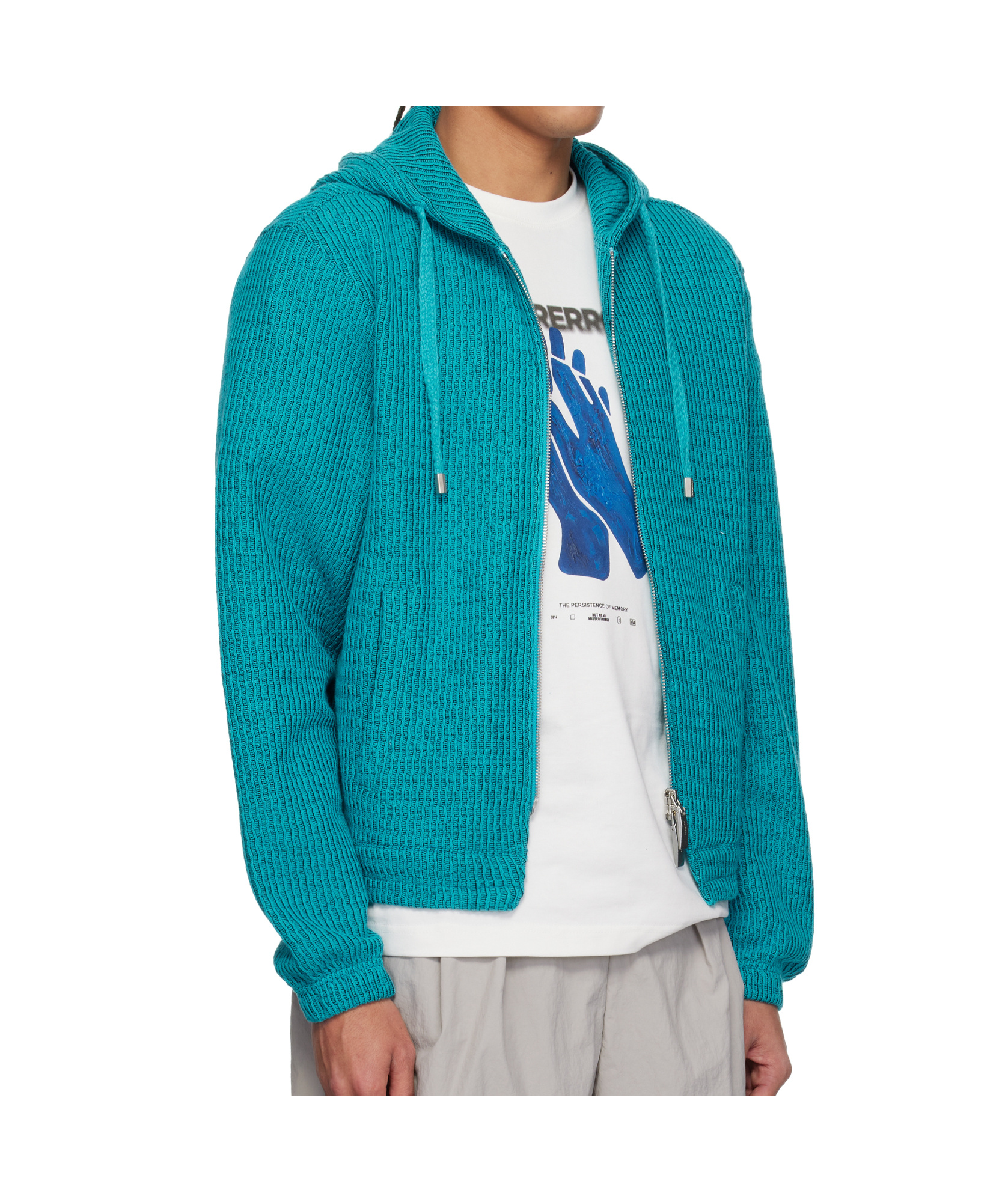Ader Error Blue Lunel Zip-up Product. 30 Hoodie In Green