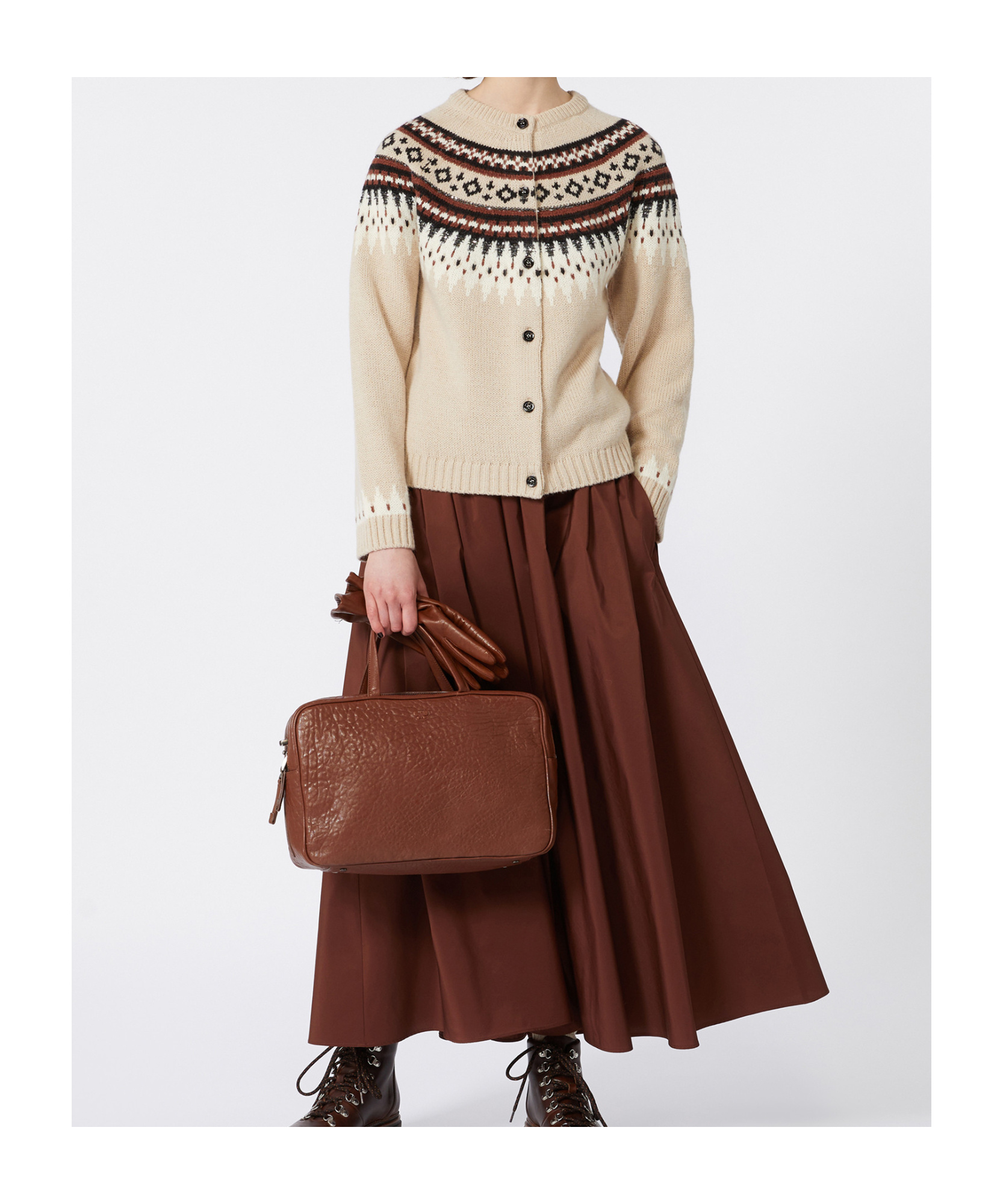 Weekend Max Mara Crew Neck Long Sleeve Sweater In Neutral