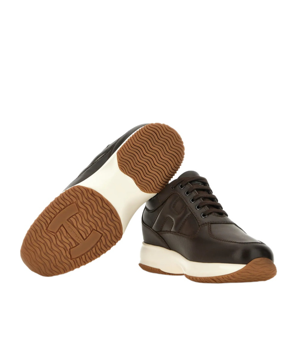 Hogan Interactive Sneakers In Brown