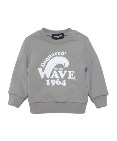 DSQUARED2 WAVE-PRINT CREW-NECK SWEATSHIRT