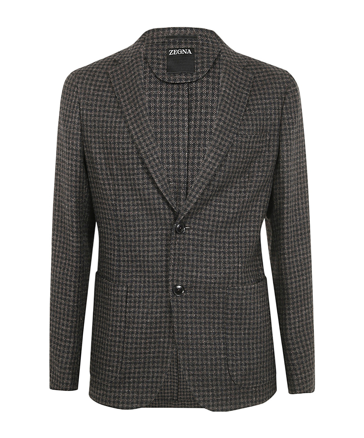 ZEGNA ZEGNA CHECKED SINGLE BREASTED JACKET